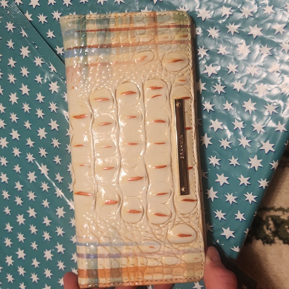 Brahmin Multi Colored Embossed Wallet (New Without Tags!)